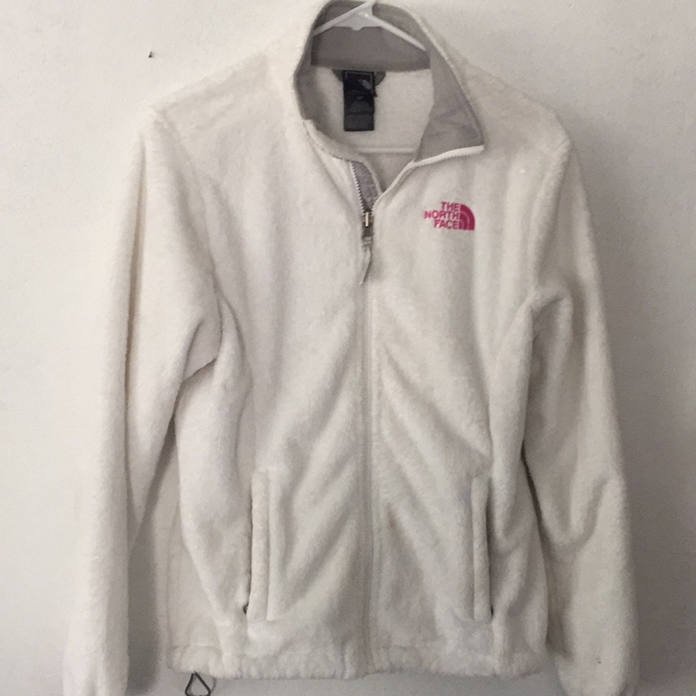 Breast cancer awareness White furry North face